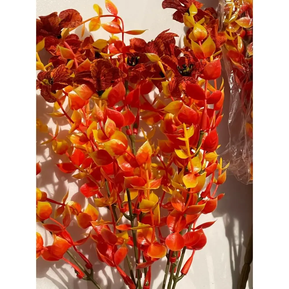 SHareconn 20 Bundles Artificial Fall Flowers Outdoors Decoration, Yellow